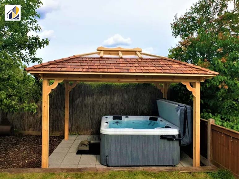 Simple Garden Hot Tub Gazebo