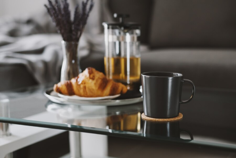 glass coffee table